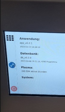 Betriebsstunden und Gerätedaten